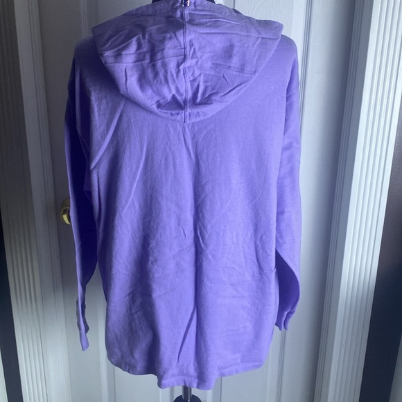 Champion Women’s Long Sleeve Hooded Tee w Kangaroo Pocket Purples & Pinks sz XL - Picture 5 of 7